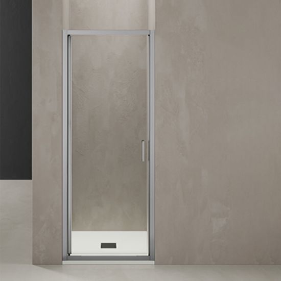 Immagine di PORTA GIREVOLE SPADO 76-82 CM H. 190 CM CROMO TBRILL CRISTALLO TRASPARENTE