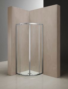 Immagine di BOX DOCCIA DINO SEMICIRCOLARE SCORREVOLE 77-80 CM CROMO TBRILL CRISTALLO TRASPARENTE