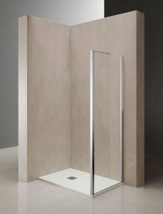 Immagine di PARETE FISSA DINO 77-80 CM CROMO TBRILL CRISTALLO TRASPARENTE