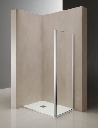 Immagine di PARETE FISSA DINO 77-80 CM CROMO TBRILL CRISTALLO TRASPARENTE