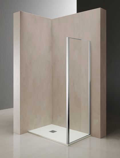 Immagine di PARETE FISSA DINO 72-75 CM CROMO TBRILL CRISTALLO TRASPARENTE