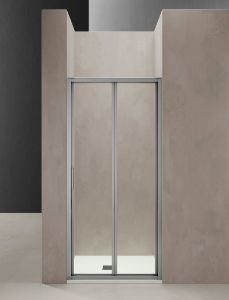 Immagine di PORTA A SOFFIETTO DINO 86-92 CM CROMO TBRILL CRISTALLO TRASPARENTE