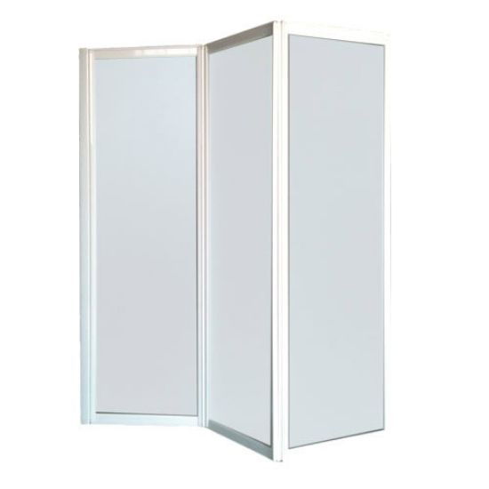 Immagine di PARETE SOPRAVASCA MIAMI 130 CM BIANCO CRISTALLO TRASPARENTE B.L. PLAST