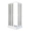 Immagine di BOX DOCCIA ANTIBES ANGOLO SCORREVOLE 78-90 CM BIANCO ACRILICO MODELLO GOCCIA