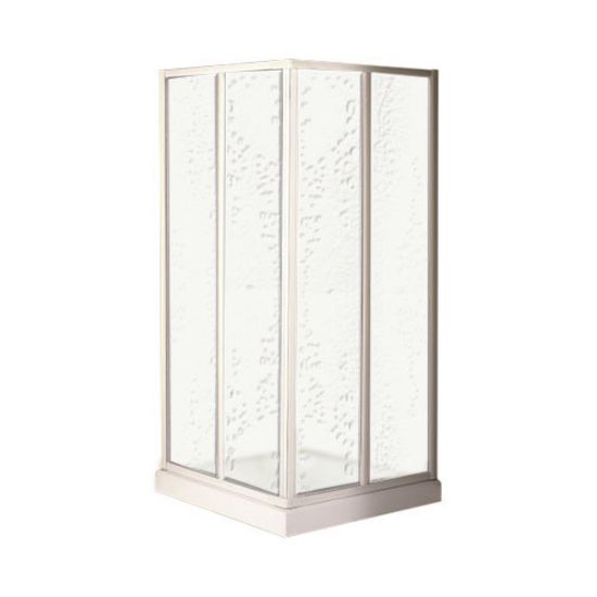 Immagine di BOX DOCCIA ANTIBES ANGOLO SCORREVOLE 68-80 CM BIANCO ACRILICO MODELLO GOCCIA