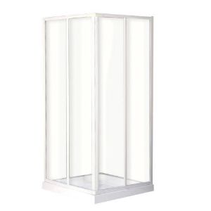 Immagine di BOX DOCCIA ANTIBES ANGOLO SCORREVOLE 70x90 CM BIANCO ACRILICO MODELLO GOCCIA