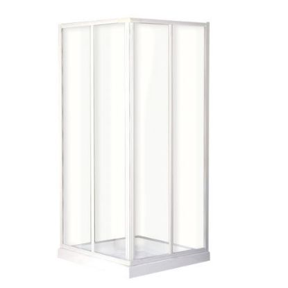 Immagine di BOX DOCCIA ANTIBES ANGOLO SCORREVOLE 70x90 CM BIANCO ACRILICO MODELLO GOCCIA