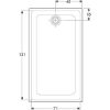 Immagine di PIATTO DOCCIA 45 RETTANGOLARE 140x80 H 4,5 CM BIANCO GEBERIT