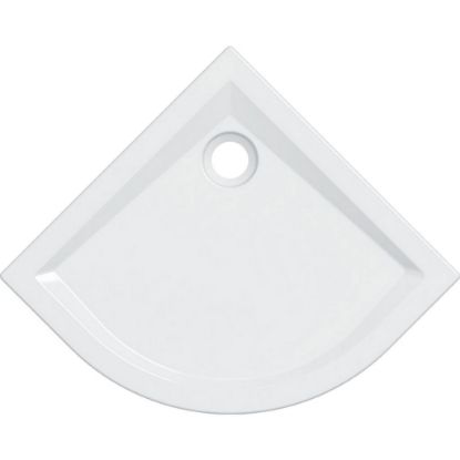 Immagine di PIATTO DOCCIA 60 SEMICIRCOLARE 80 H6 CM BIANCO GEBERIT