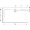 Immagine di PIATTO DOCCIA 60 RETTANGOLARE 140x80 H 6 CM BIANCO GEBERIT