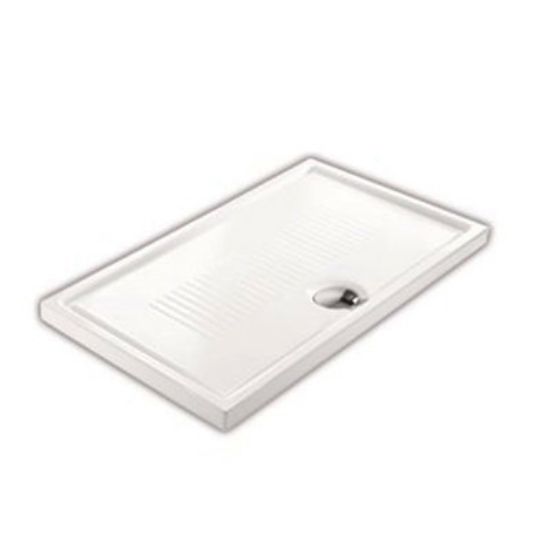 Immagine di PIATTO DOCCIA LIF 100x70 H 3 CM BIANCO CON PILETTA INCLUSA HATRIA