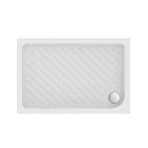 Immagine di PIATTO DOCCIA EUROVIT SHOWER 120x80 H 7 CM PILETTA DIAMETRO 90 MM BIANCO IDEAL STANDARD