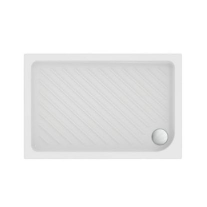 Immagine di PIATTO DOCCIA EUROVIT SHOWER 120x80 H 7 CM PILETTA DIAMETRO 90 MM BIANCO IDEAL STANDARD