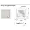 Immagine di PIATTO DOCCIA EUROVIT SHOWER 70x70 H 7 CM PILETTA DIAMETRO 90 MM BIANCO IDEAL STANDARD