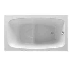 Immagine di VASCA IN RESINA SOLO GUSCIO 105x70 CM BIANCO CON SEDILE