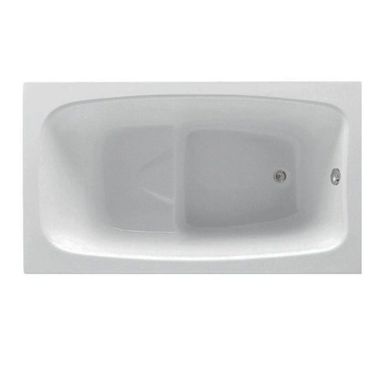 Immagine di VASCA IN RESINA SOLO GUSCIO 105x70 CM BIANCO CON SEDILE