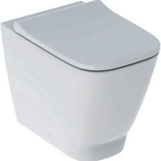 Immagine di VASO SMYLE FILO PARETE RIMFREE CON SEDILE AMMORTIZZATO CERAMICA BIANCA GEBERIT