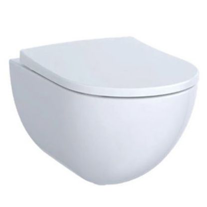 Immagine di VASO ACANTO SOSPESO RIMFREE CON SEDILE AMMORTIZZATO CERAMICA BIANCA GEBERIT