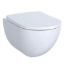 Immagine di VASO ACANTO SOSPESO RIMFREE CON SEDILE AMMORTIZZATO CERAMICA BIANCA GEBERIT