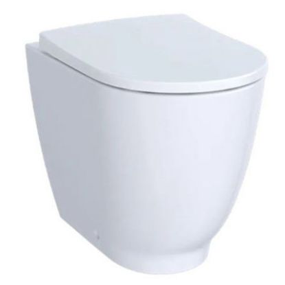 Immagine di VASO ACANTO FILO PARETE RIMFREE CON SEDILE AMMORTIZZATO CERAMICA BIANCA GEBERIT