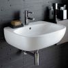 Immagine di LAVABO FANTASIA 60x46,5 CM INSTALLAZIONE SOSPESA O SU COLONNA MONOFORO CERAMICA BIANCA GEBERIT