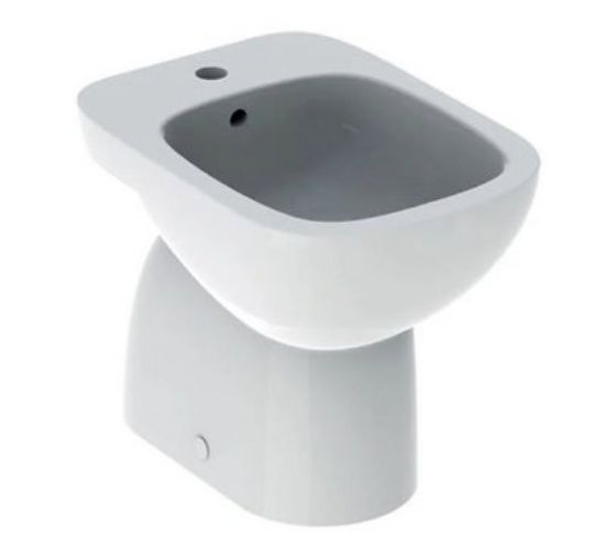 Immagine di BIDET FANTASIA A TERRA DISTANZIATO MONOFORO CERAMICA BIANCA GEBERIT