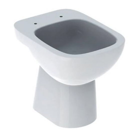 Immagine di VASO FANTASIA A TERRA DISTANZIATO SCARICO PAVIMENTO CERAMICA BIANCA GEBERIT (SENZA SEDILE)