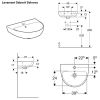 Immagine di LAVABO SELNOVA 45x37 CM INSTALLAZIONE SOSPESA O SU COLONNA MONOFORO CERAMICA BIANCA GEBERIT