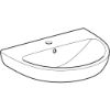 Immagine di LAVABO SELNOVA 60x48 CM INSTALLAZIONE SOSPESA O SU COLONNA MONOFORO CERAMICA BIANCA GEBERIT