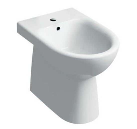 Immagine di BIDET SELNOVA FILO PARETE MONOFORO CERAMICA BIANCA GEBERIT