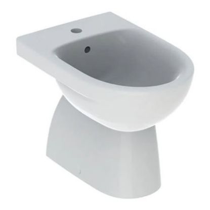 Immagine di BIDET SELNOVA A TERRA DISTANZIATO MONOFORO CERAMICA BIANCA GEBERIT