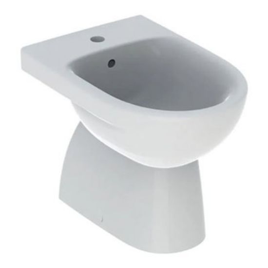Immagine di BIDET SELNOVA A TERRA DISTANZIATO MONOFORO CERAMICA BIANCA GEBERIT