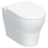 Immagine di VASO SELNOVA PREMIUM SET FILO PARETE RIMFREE CON SEDILE AMMORTIZZATO CERAMICA BIANCA GEBERIT