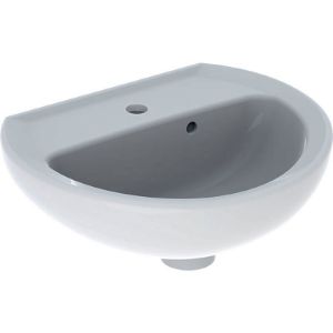 Immagine di LAVABO COLIBRI 40x33 CM INSTALLAZIONE SOSPESA O SU COLONNA (NO SEMICOLONNA) MONOFORO CERAMICA BIANCA GEBERIT