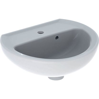 Immagine di LAVABO COLIBRI 40x33 CM INSTALLAZIONE SOSPESA O SU COLONNA (NO SEMICOLONNA) MONOFORO CERAMICA BIANCA GEBERIT