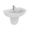 Immagine di LAVABO EUROVIT 60x47 CM INSTALLAZIONE SOSPESA O SU COLONNA CERAMICA BIANCA IDEAL STANDARD