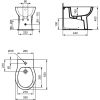Immagine di BIDET EUROVIT FILO PARETE CERAMICA BIANCA IDEAL STANDARD