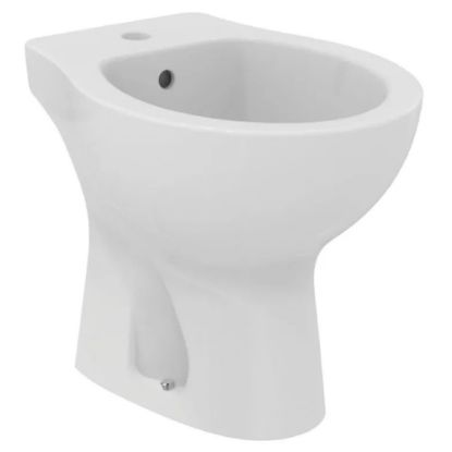 Immagine di BIDET EUROVIT A TERRA DISTANZIATO MONOFORO CERAMICA BIANCA IDEAL STANDARD
