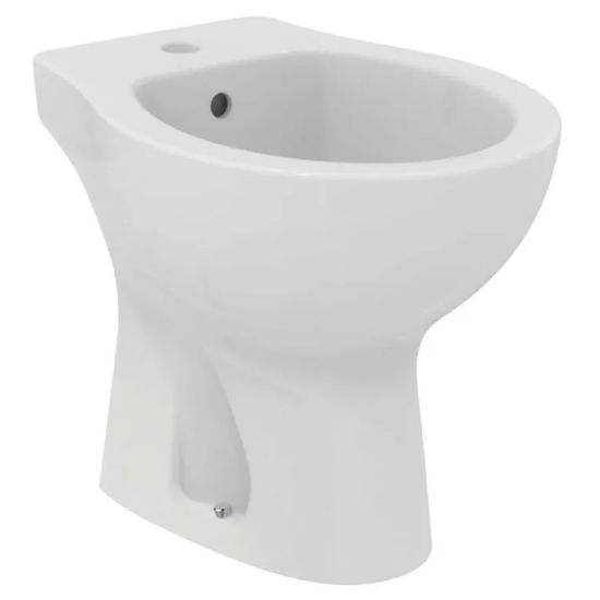 Immagine di BIDET EUROVIT A TERRA DISTANZIATO MONOFORO CERAMICA BIANCA IDEAL STANDARD