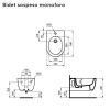 Immagine di BIDET BLEND CURVE SOSPESO MONOFORO CERAMICA BIANCA IDEAL STANDARD