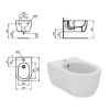 Immagine di BIDET BLEND CURVE SOSPESO MONOFORO CERAMICA BIANCA IDEAL STANDARD
