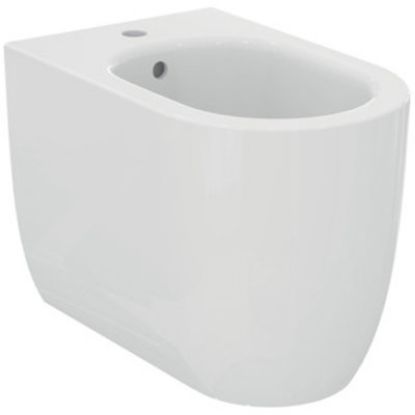 Immagine di BIDET BLEND CURVE FILO PARETE MONOFORO CERAMICA BIANCA IDEAL STANDARD