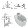 Immagine di BIDET DEA SOSPESO CERAMICA BIANCA IDEAL STANDARD