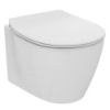 Immagine di VASO CONNECT SPACE SOSPESO 48 CM CON SEDILE CERAMICA BIANCA IDEAL STANDARD