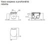 Immagine di VASO CONNECT SPACE SOSPESO 48 CM CON SEDILE CERAMICA BIANCA IDEAL STANDARD