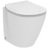 Immagine di VASO CONNECT SPACE FILO PARETE 48 CM CON SEDILE CERAMICA BIANCA IDEAL STANDARD