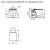 Immagine di VASO STRADA 2 SOSPESO AQUABLADE CON SEDILE CERAMICA BIANCA IDEAL STANDARD