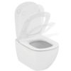 Immagine di VASO TESI SOSPESO AQUABLADE CON SEDILE CERAMICA BIANCA IDEAL STANDARD
