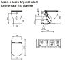 Immagine di VASO TESI MULTI AQUABLADE FILO PARETE CON SEDILE CERAMICA BIANCA IDEAL STANDARD