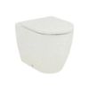 Immagine di VASO ELLISSE FILO PARETE SENZA BRIDA CON SEDILE SOFT CLOSE CERAMICA BIANCA IDEAL STANDARD